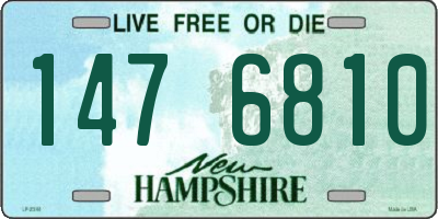 NH license plate 1476810