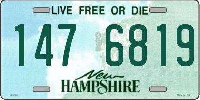 NH license plate 1476819