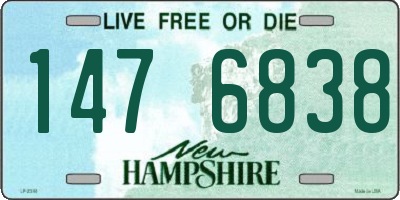 NH license plate 1476838
