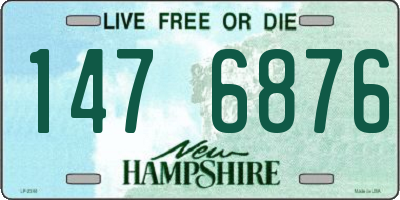 NH license plate 1476876