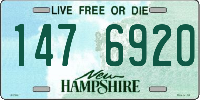 NH license plate 1476920