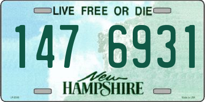 NH license plate 1476931