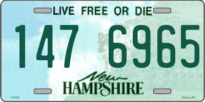 NH license plate 1476965