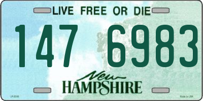 NH license plate 1476983