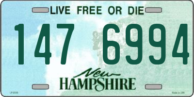 NH license plate 1476994