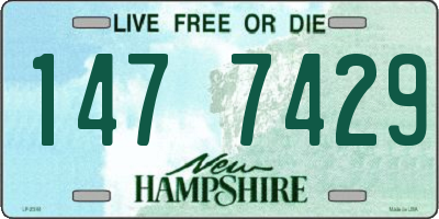NH license plate 1477429