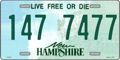 NH license plate 1477477
