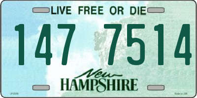 NH license plate 1477514