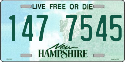 NH license plate 1477545