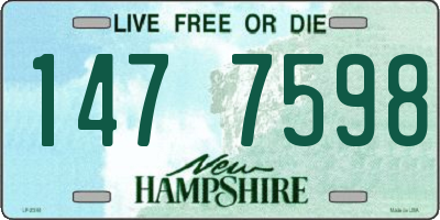 NH license plate 1477598