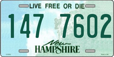 NH license plate 1477602