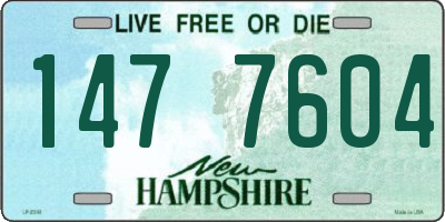 NH license plate 1477604
