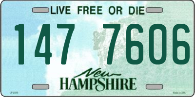 NH license plate 1477606