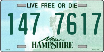 NH license plate 1477617
