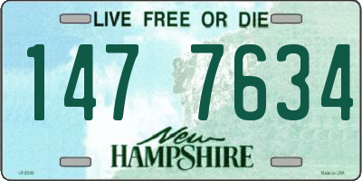 NH license plate 1477634