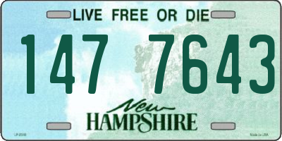 NH license plate 1477643