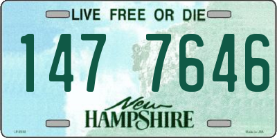 NH license plate 1477646