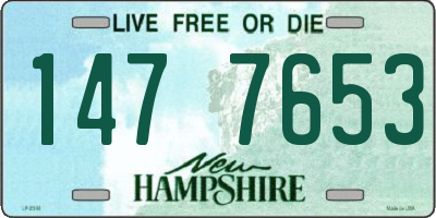 NH license plate 1477653