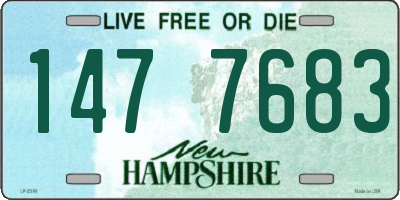 NH license plate 1477683