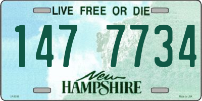 NH license plate 1477734