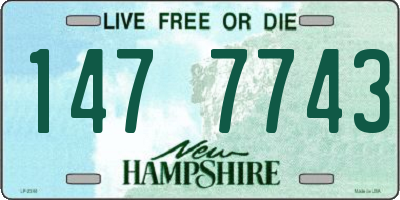 NH license plate 1477743