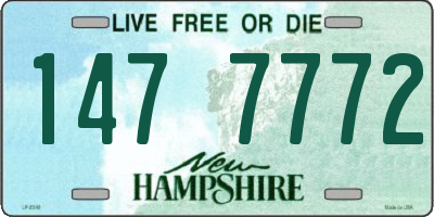 NH license plate 1477772