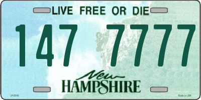NH license plate 1477777