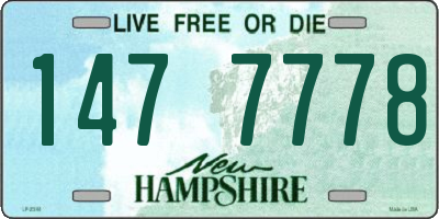 NH license plate 1477778