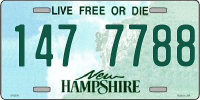 NH license plate 1477788