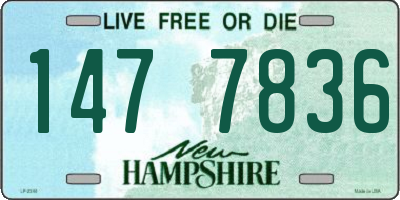 NH license plate 1477836