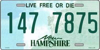 NH license plate 1477875