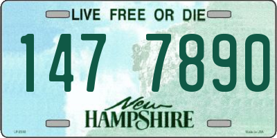 NH license plate 1477890