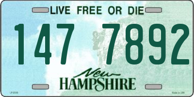 NH license plate 1477892