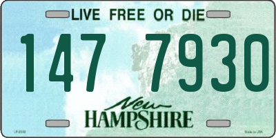 NH license plate 1477930