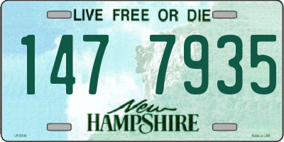 NH license plate 1477935