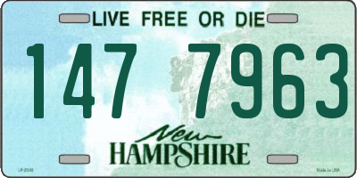 NH license plate 1477963