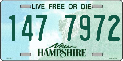 NH license plate 1477972