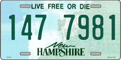 NH license plate 1477981