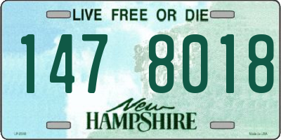 NH license plate 1478018