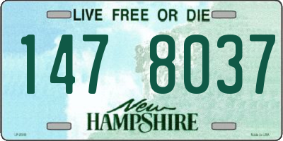 NH license plate 1478037