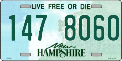 NH license plate 1478060