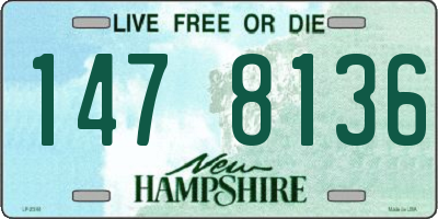 NH license plate 1478136