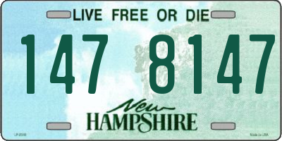 NH license plate 1478147