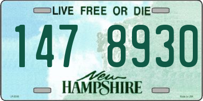 NH license plate 1478930