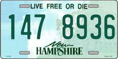 NH license plate 1478936