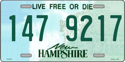 NH license plate 1479217