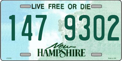 NH license plate 1479302