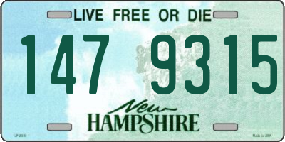 NH license plate 1479315