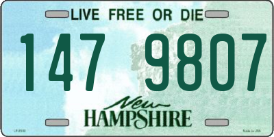 NH license plate 1479807