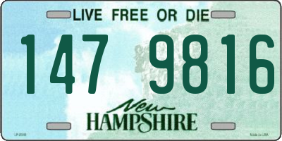 NH license plate 1479816